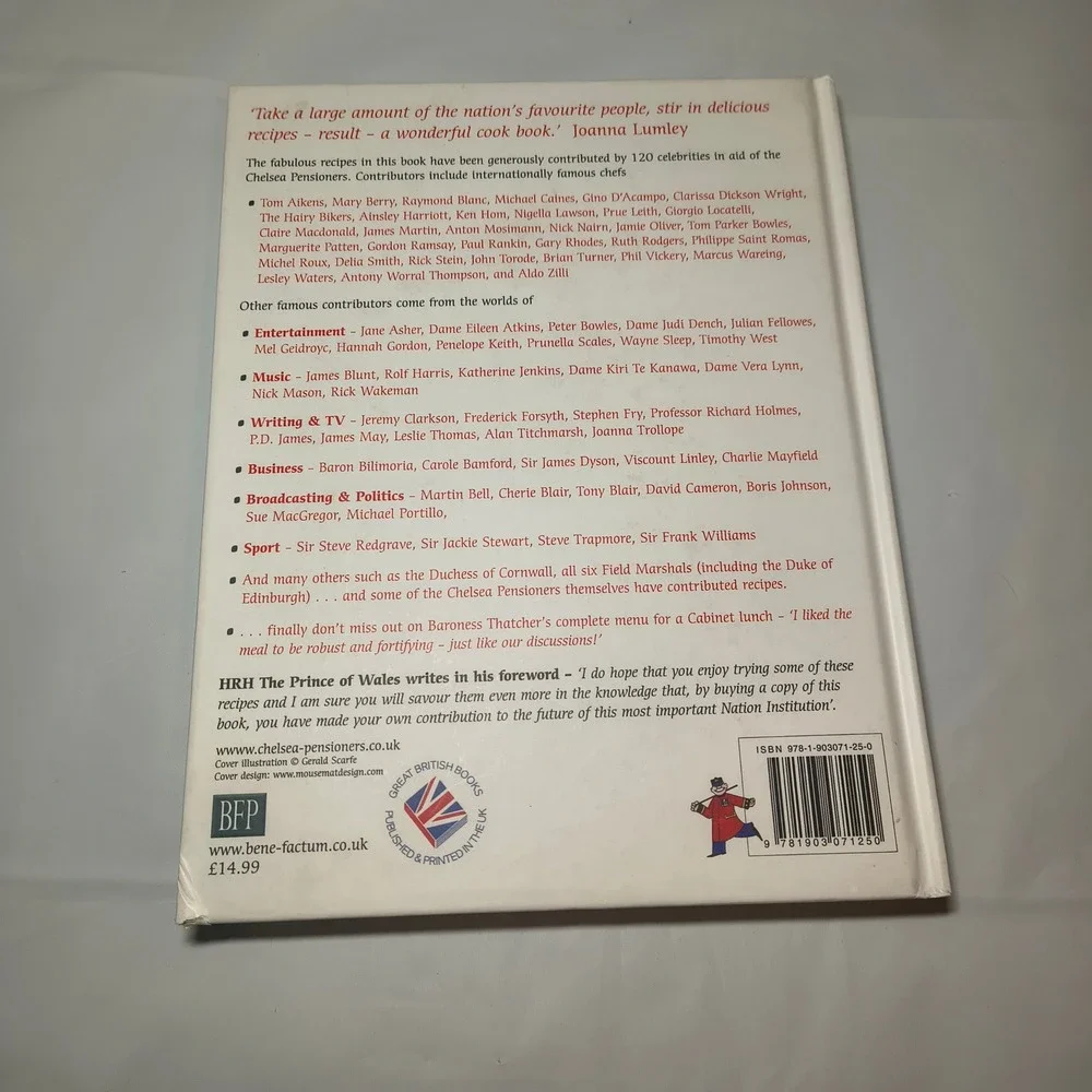 A Salute to Cooking Celebrity Recipes Chelsea Pensioners by Angela Currie 2009